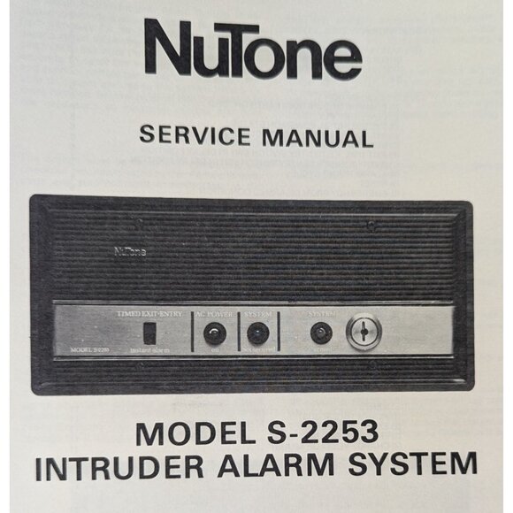 Nutone service manual model s-2253 Intruder alarm system - Picture 2 of 8